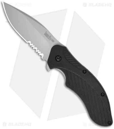 Kershaw Clash Assisted Opening Knife (3.25" Bead Blast Serr) 1605ST 3 Kershaw Clash Assisted Opening Knife (3.25" Bead Blast Serr) 1605ST