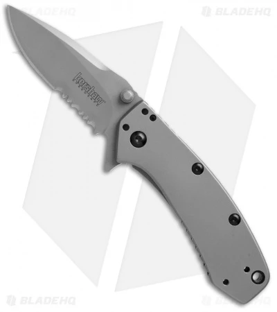 Kershaw Cryo Assisted Opening Knife (2.75" Bead Blast Serr) 1555ST 2 Kershaw Cryo Assisted Opening Knife (2.75" Bead Blast Serr) 1555ST