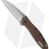 Kershaw Leek Assisted Opening Knife Brown (3" Stonewash) Elmax 1660SWBRN -Kershaw kershaw leek brown 1660sw brn cm