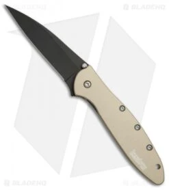 Kershaw Leek Assisted Opening Knife Desert Sand (3" Black) 1660DSBLK