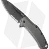 Kershaw Link Drop Point Knife Gray Aluminum (3.25" BlackWash Serr) 1776GRYBWST -Kershaw kershaw link 1776grybwst cm