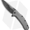 Kershaw Link Drop Point Knife Gray Aluminum (3.25" Damascus) KS1776GRYDAM -Kershaw kershaw link dp gray damascus KS1776GRYDAM BHQ 49209 jr
